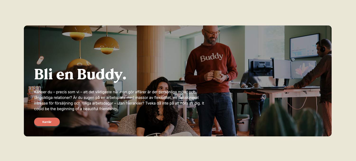 CTA-ruta med snygg bild